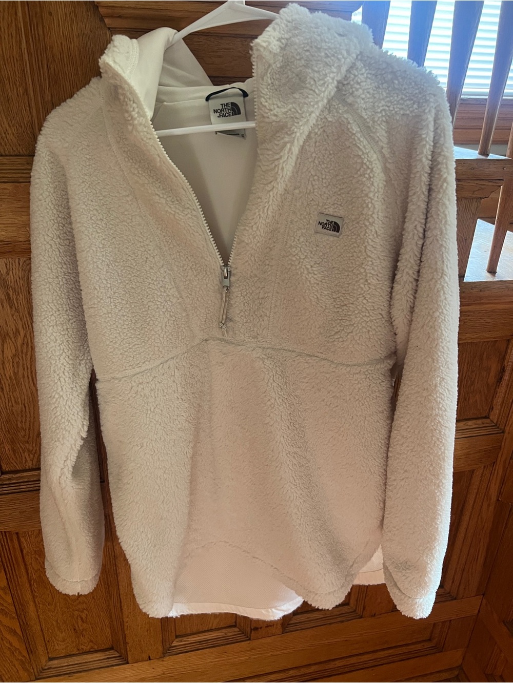 The North Face Women's Cream Sherpa Half-Zip Hoodie